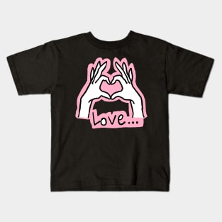 Finger heart Kids T-Shirt